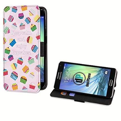 deinPhone Samsung Galaxy A3 (2016) Kunstleder Flip Case Bunte Cupcakes