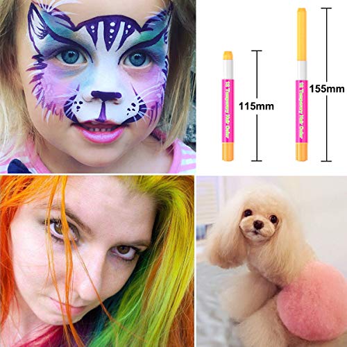 Mojidecor Hair Chalk For Kids Girls Temporary Hair Chalks Colour