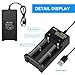 OSTRI Li-ion Battery Charger 18650,Smart Universal 3.7 v Lithium-ion Rechargeable Battery Charger for Button or Flat Top AA AAA 26650 18500 18350 17670 16340 14500 10440 with USB Charging Cable