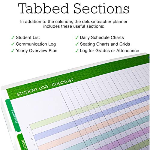 Deluxe 20212022 Dated Teacher Planner 8.5"x11" Includes 7 Periods