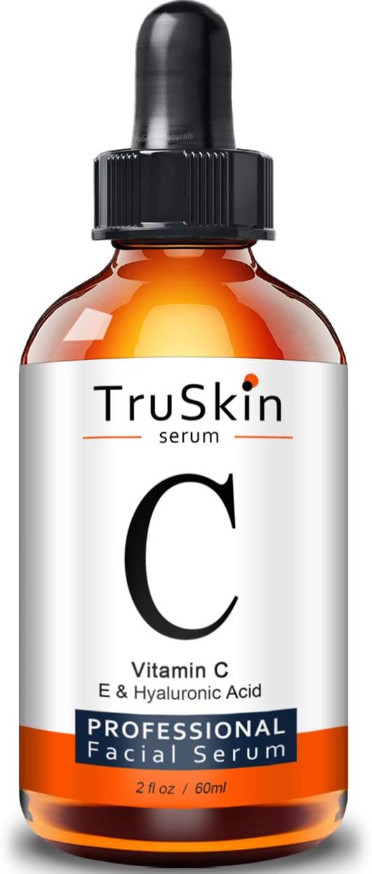TruSkin Vitamin C Serum for Face [BIG 2-OZ Bottle] Topical Facial Serum with Hyaluronic Acid & Vitamin E, 2 fl oz.