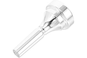 IMIKEYA Silver-plated Brass Cornet Mouthpiece B4 Short Model Metal Labor-saving Connector for Beginner Brass