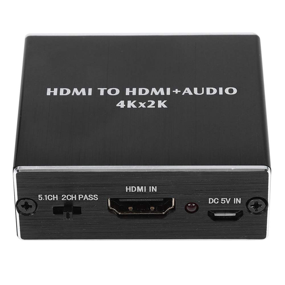 4K*2K HDMI Audio Splitter Extractor Converter HDMI to HDMI+SPDIF+3.5mm Audio Output with LED Indicator