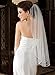Top-Sexy Two Tier Fingertip Veils Sparkling Rhinestone Bridal veil Mid Wedding Veil for bridal 07