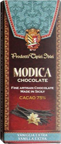 Prodotti Tipici Iblei: Modica Chocolate, Vanilla Extra Taste 3.5 Ounce (100gr) Packages (Pack of 3) [ Italian Import ]