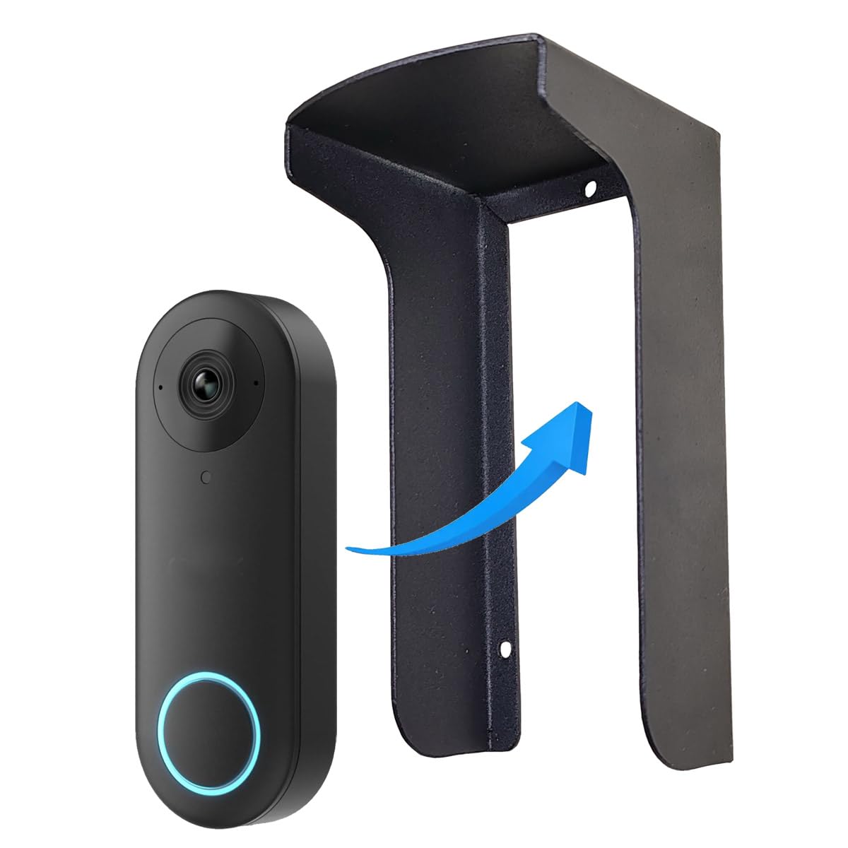 Photo 1 of Doorbell Rain Cover, Steel Doorbell Cover Weatherproof, Doorbell Cover with Anti-Glare Sun Shade Protection, Compatible for Blink/Ring Pro2/ Google Nest/Arlo/Wyze/Reolink Video Doorbell