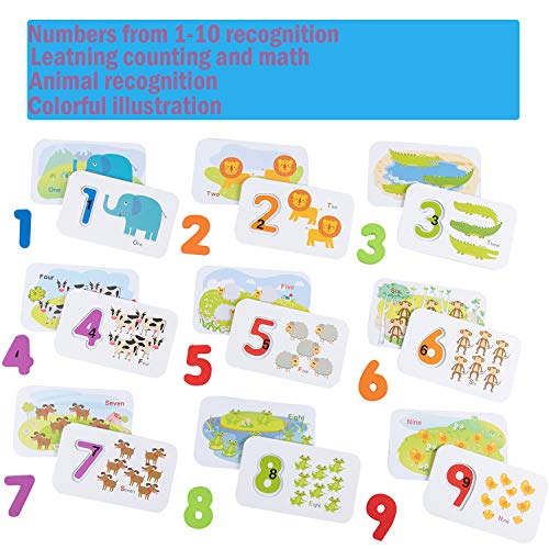 Wondertoys Wooden Alphabet and Number Puzzles Matching Letter Games Preschool Educational Toys Gift with 36 Flashcards and 36 Wooden Puzzles - Thumbnail 4