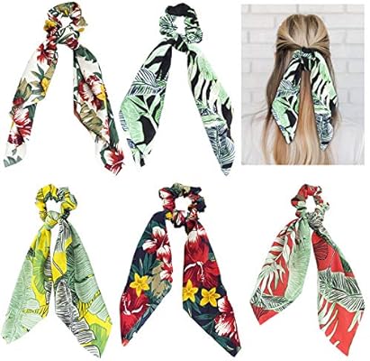 Multifunctional Hair Scrunchies Hanmei 5pcs Elastic Bowknot Hair