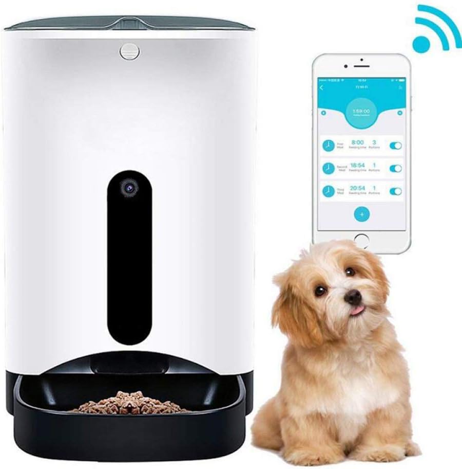 WEGCJU Pet Smart Feeder Automatic Feeder For Cats And Dogs Timed Quantitative HD WIFI Camera Two-Way Audio App Remote Control