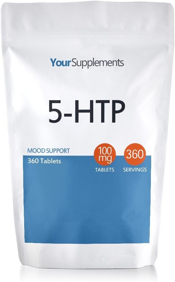 Your Supplements - 5-HTP 100mg Tablets - 360 Pack | Full Strength 100mg"Active" 5HTP | Mood and Sleep Support