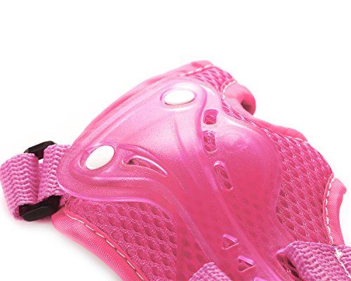 Dtown Child Kids Bike Cycling Bicycle Riding Protective Gear Set,Knee and Elbow Pads with Wrist Support Guards Multi-sports:Rollerblading,Skating,Volleyball,BMX