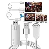 Wireless Display Adapter, Boscheng WiFi Wireless HDMI Dongle 1080P HDTV Adapter, Support DLNA & Miracast & AirPlay Mirroring Screen for iOS Android Smartphones Wiondows MacOS Laptops