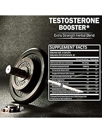 Potenciador de testosterona de resistencia extra, naturalmente refuerza tu libido, estamina, resistencia, fuerza y energía para hombres y mujeres, quema grasa y crea masa muscular magra hoy (60 cápsulas)