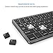 Bluetooth Keyboard, Jelly Comb Rechargeable Slim BT Wireless Keyboard with Number Pad Full Size Design for Laptop Desktop PC Tablet, Windows iOS Android-Gray