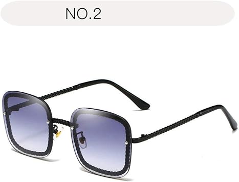 Amazon サングラス 女性の特大サングラスuv400保護フレームファッションレディトーンサングラス ファッションサングラス 色 No 2 サイズ Free Size Yyz サングラス スポーツサングラス