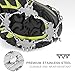 Terra Hiker Crampons with 18 Teeth and Stainless Steel Anti-Slip Traction Cleats for Walking on Snow and Ice( Pack of 2)