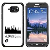 STPlus Sacramento, California USA United States of America City Skyline Silhouette Postcard Hard Cover Case for Samsung Galaxy S6 Active