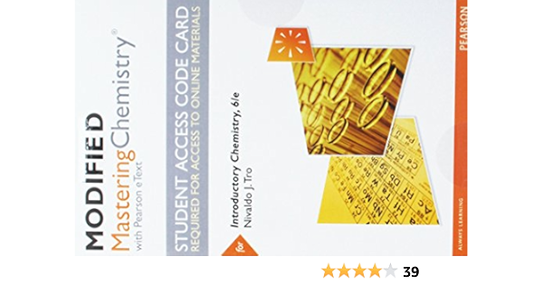 Modified Mastering Chemistry With Pearson Etext Standalone Access Card For Introductory Chemistry Tro Nivaldo 9780134565620 Books