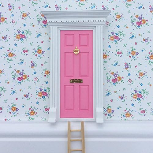 Fairy Door - The Best Bubblegum Pink Magic Door with ladder kit for child's room, perfect for bringing fun, adventure and magic to your home