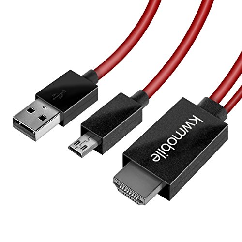 Click Here to See More Images kwmobile MHL (Micro-USB to HDMI Adaptor) in Black for Sony Xperia Z1, Z2, Z3, Z3 Compact, Xiaomi Phone 2, HTC One S, One X+ Evo 3d Sensation