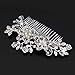 HuntGold 1X Women Wedding Bridal Rhinestone Flower Hair Comb Claw Hairpin Hair Ornaments Accessory