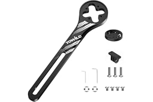 towild AS70 Bike Computer Mount for Aero Integrated Handlebar Road Bike Out Front Mount Aluminium Alloy Compatible with Garmin,Wahoo,and Bryton with GoPro Action Camera Bike Light