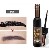 Shouhengda Tattoo Eyebrow Gel Peel Off Natural Eyebrow Long-Lasting Waterproof Tint Dye Cream (A3-Dark Grey)