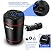 Car Charger Cup ZEEYU 12V Cigarette Lighter Splitter Power Adapter Dual USB Ports with Led Emergency Alarm Lighting Multifunction