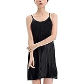 Womens Full Slip Dress Built-in Bra Chemisole Sleepwear Adjustable Spaghetti Strap Nightgown