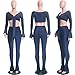 Sprifloral Sexy 2 Piece Glitter Outfits for Women - Off Shoulder Long Sleeve Bow Tie Bandage Crop Top + Bell Bottoms Sets