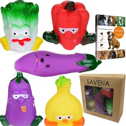 Savena Squeaky Pet Toys for Dog Cat Eco Material No Stuffing Look Likely Perfect Pet Training Toys Benefit for Dog Chewing Many Types and Colors Strengthen Your Relationship with Your Pets