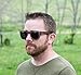 Real Solid Handmade Wooden Sunglasses for Men, Polarized Lenses with Gift Box (Walnut)