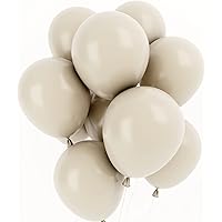 White Sand Balloons 12 Inch 50 Pcs Baby Shower Party Balloons Happy Birthday Decoration Balloons Gender Reveal Wedding Party 