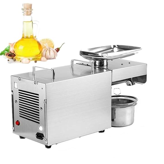 GRASSAIR Ölpresse Commercial Grade Home Hot Cold Automatic Ölpresse 304 Edelstahl Oliven-Expeller-Ölausfall-Maschine für Erdn