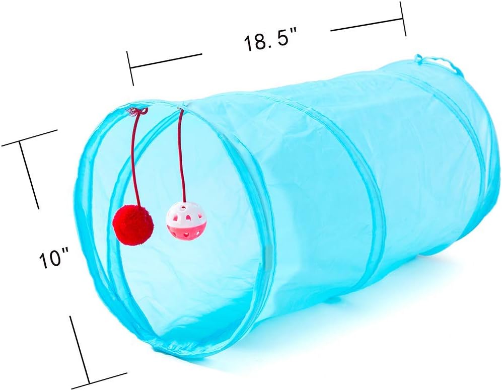 HIPIPET 21PCS Cat Toys Interactive Kitten Toys Assortments Tunnel Balls Fish Feather Teaser Wand Mice : Pet Supplies