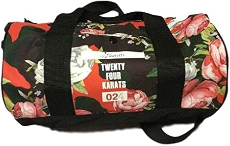 Amazon 24karats ドラムバッグ 赤 花柄 アイドル 芸能人グッズ 通販