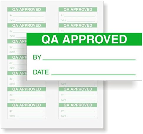 QA Approved, Write-On Vinyl Label, 140 Labels/Pack, 1.5" x 0.625"
