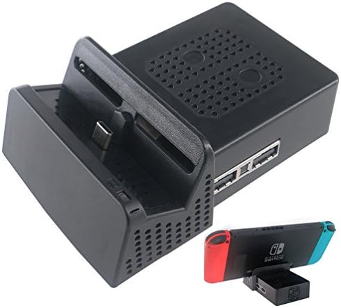 FancyWolf Nintendo Switch Replacement Dock Portable DIY Dock Mount Case Black (Only The Case)