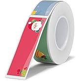 NIIMBOT Thermal Label Stickers (0.55''x1.96'') 130 Sheets/Roll with Christmas Elements, Personalized Refill Tape for D11/D110/D101 Label Makers, Waterproof