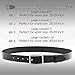 WHIPPY Jeans Belt for Women Genuine Leather Belt with Pin Buckle (Suit Pant Size 28-34 Inches, Black)