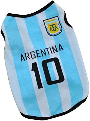 Haogo Pet Puppy World Cup ARGENTINA Jerseys Small Dog Pet Clothes Vest T-Shirt L