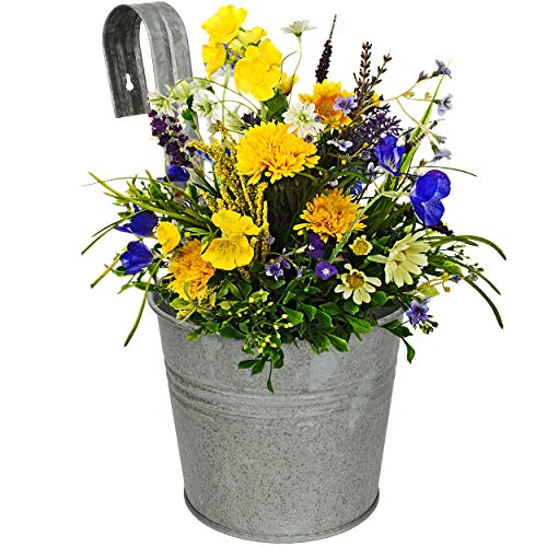 alles-meine.de GmbH 5 Stück Hänge - Blumentöpfe/Hängetöpfe/Pflanzschale - Metall - Ø 17 cm - metallic grau/anthrazit… – Bild 7