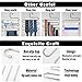 IDEALCRAFT Pants Hangers Scarf Hanger 5 Layers Space Saving Stainless Steel Clothes Organizer with 10 Clips, S Shape(4 Pack)