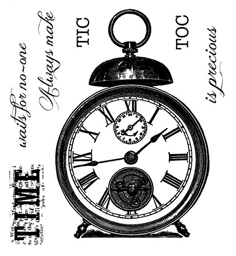 Woodware 4 x 4 Clear Cling Stamps - FRS053 Tic Toc