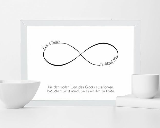 Unendlichkeit! Hochzeitsgeschenk, Geschenk zur Hochzeit, Geschenk zum