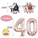 40th Birthday Decoration for Women by OUGOLD , 40th Bday Decorations, Rose Gold Party Supplies, 40 tiara and sash rose gold Party Decorations for 40 Forty Years Old Birthday Party