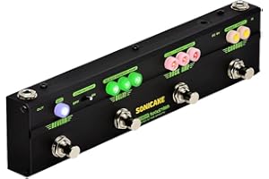 Sonicake Multi Guitar Effect Strip Pedal Sonicbar Rockstage Combining 4 Classic Arena Rock Guitar Effects in 1 Unit of Chorus