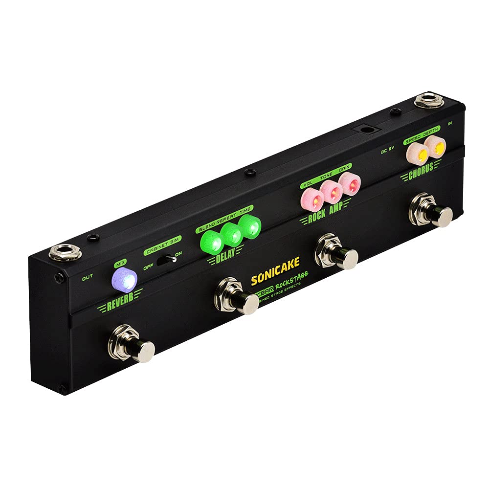 Photo 1 of SONICAKE Guitar Multi Effect Pedal Chorus Delay Reverb Distortion Classic Rock Tone Guitar Pedal Rockstage With Cab Sim