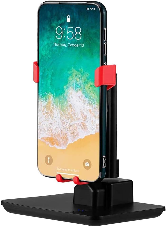 Mobile Phone Holder Shake Wiggle Device Phone Swing Automatic Shake Motion Brush Step with USB Cable Automatic Swing Motion for Mobile Phone WeChat Run Step Count Program (Black)