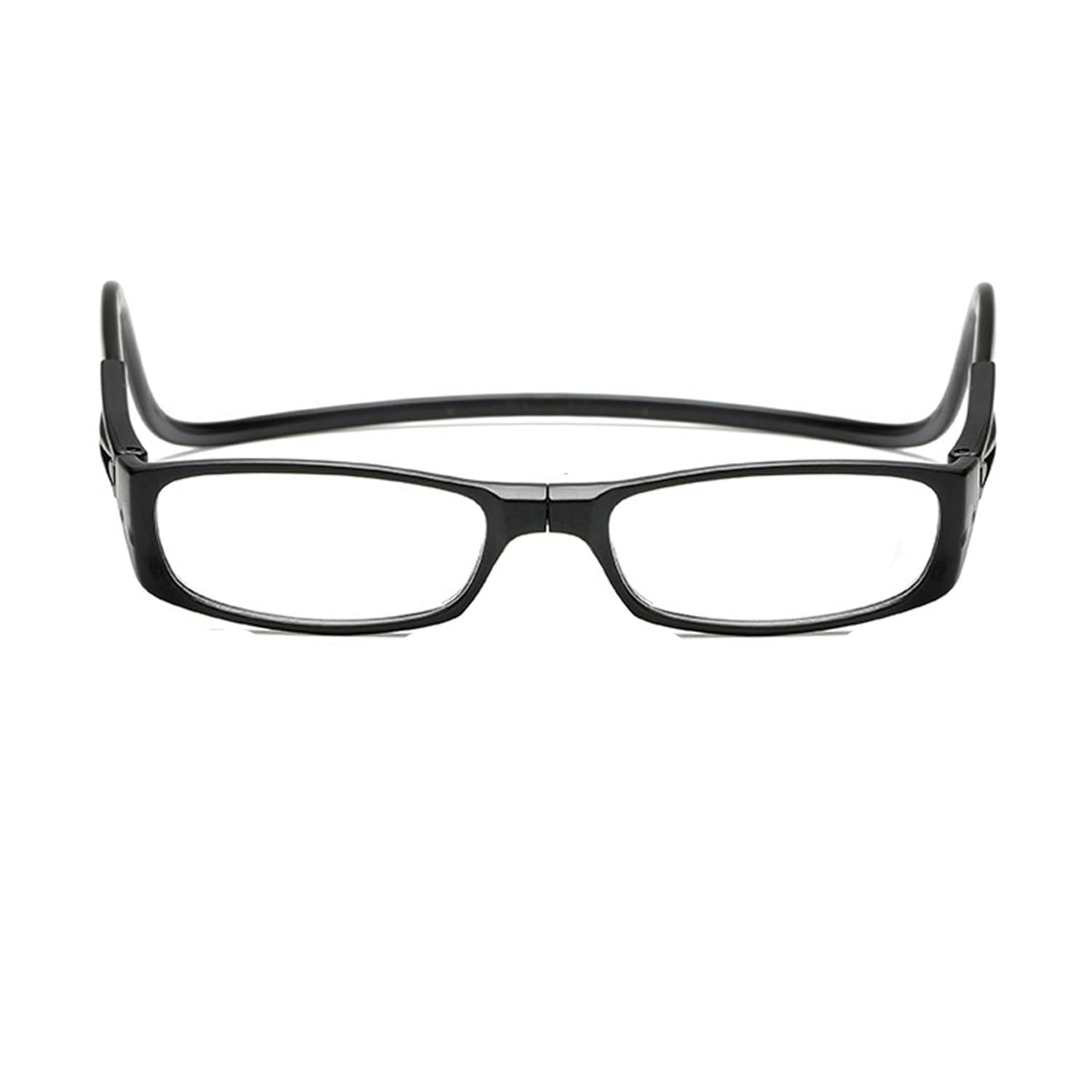 JaugHavZE Magnetic Reading Glasses Black, Neck Reading Glasses for Men Women,Evening Use,Reduce Eye Strain,Presbyopia Glasses for Elderly Parents